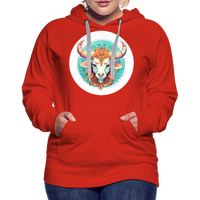 Thumbnail for Women’s Symbol Taurus Premium Hoodie - red