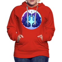 Thumbnail for Women’s Magic Gemini Premium Hoodie - red