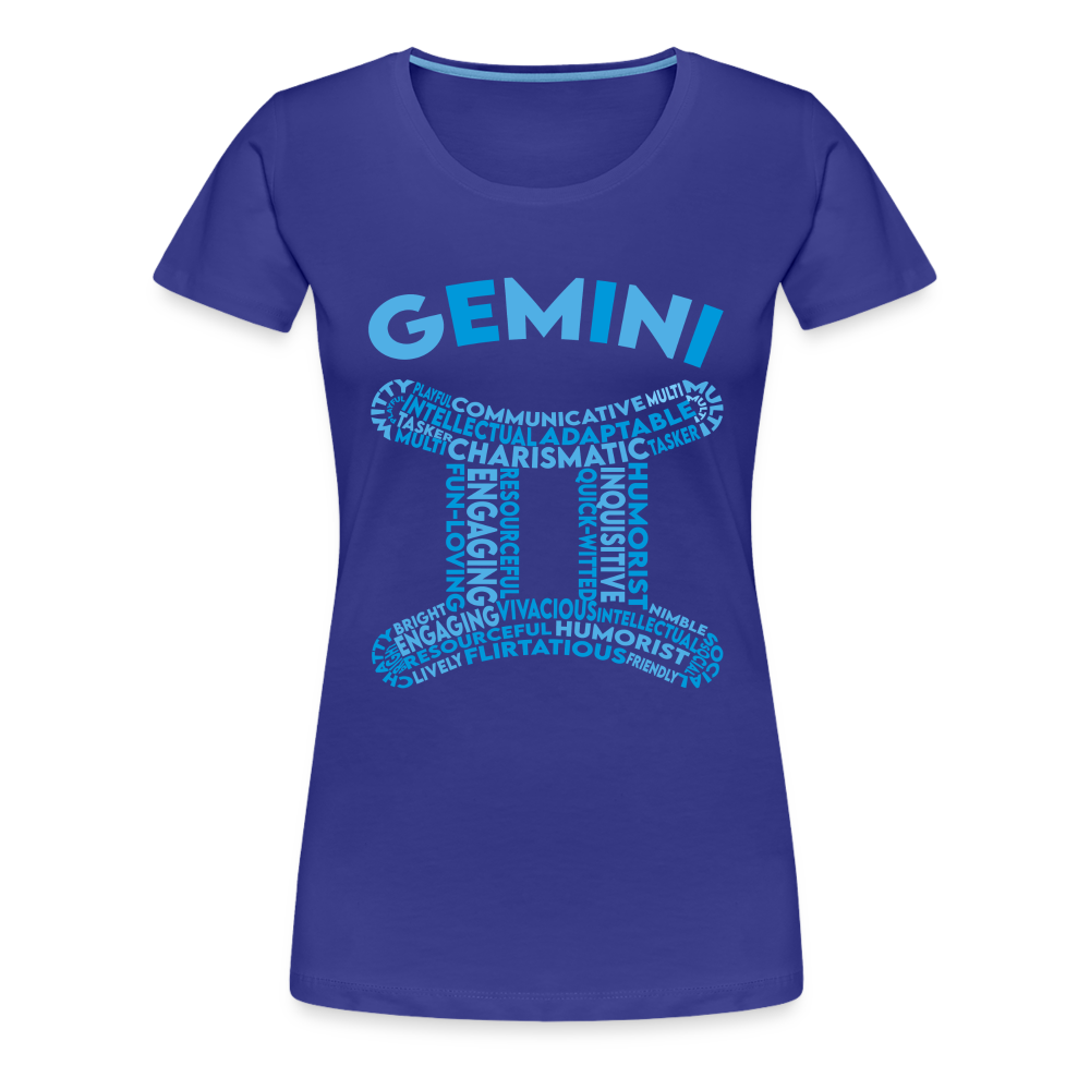 Women's Power Words Gemini Premium T-Shirt - royal blue