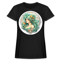 Thumbnail for Women's Symbol Virgo Relaxed Fit T-Shirt - black