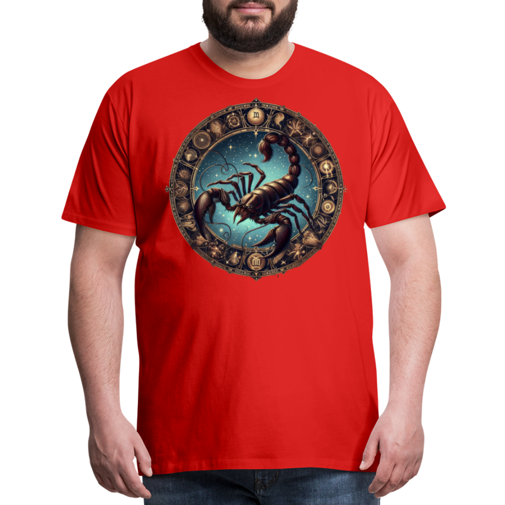 Men's Mythical Scorpio Premium T-Shirt - red