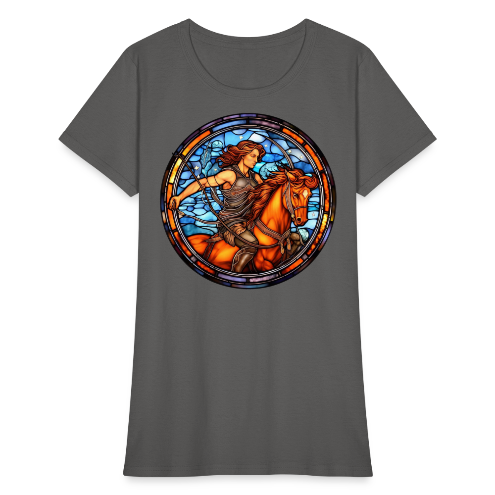 Women's Mosaic Sagittarius T-Shirt - charcoal