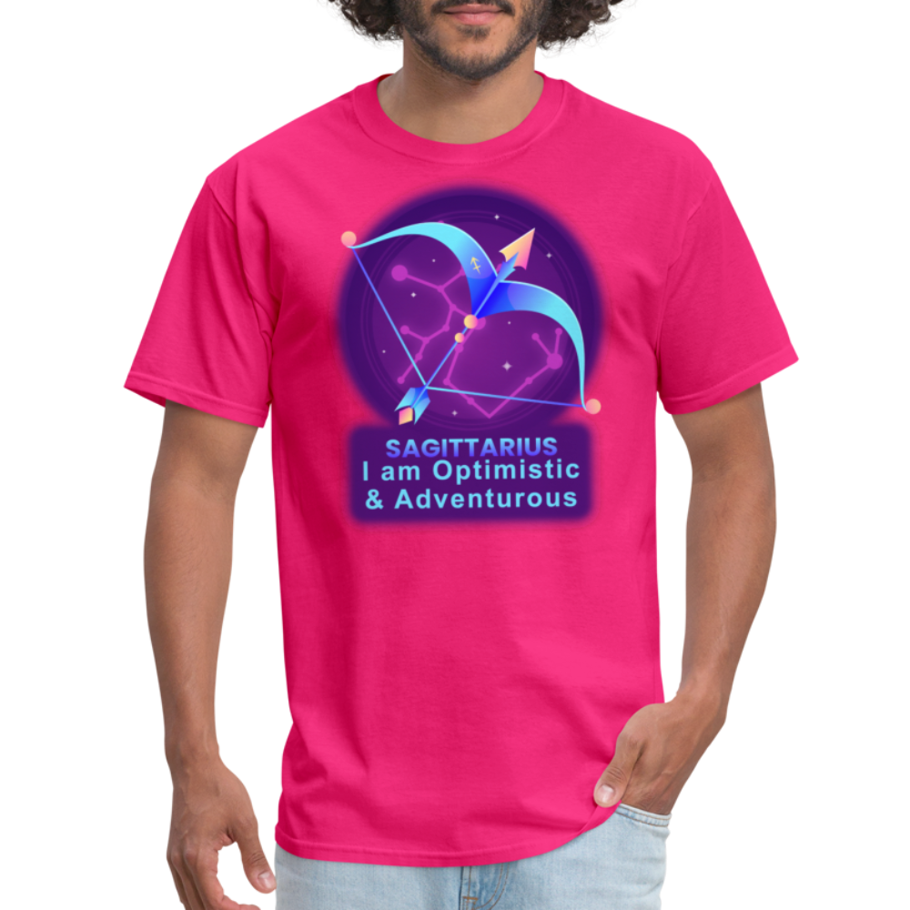 Men's Neon Sagittarius Classic T-Shirt - fuchsia