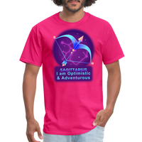 Thumbnail for Men's Neon Sagittarius Classic T-Shirt - fuchsia