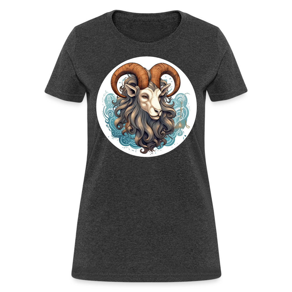 Women's Symbol Capricorn T-Shirt - heather black