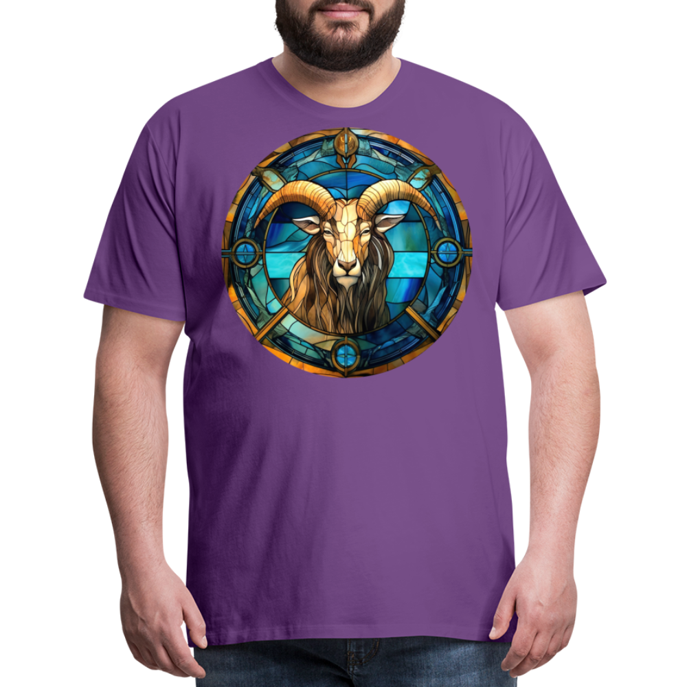 Men's Mosaic Capricorn Premium T-Shirt - purple