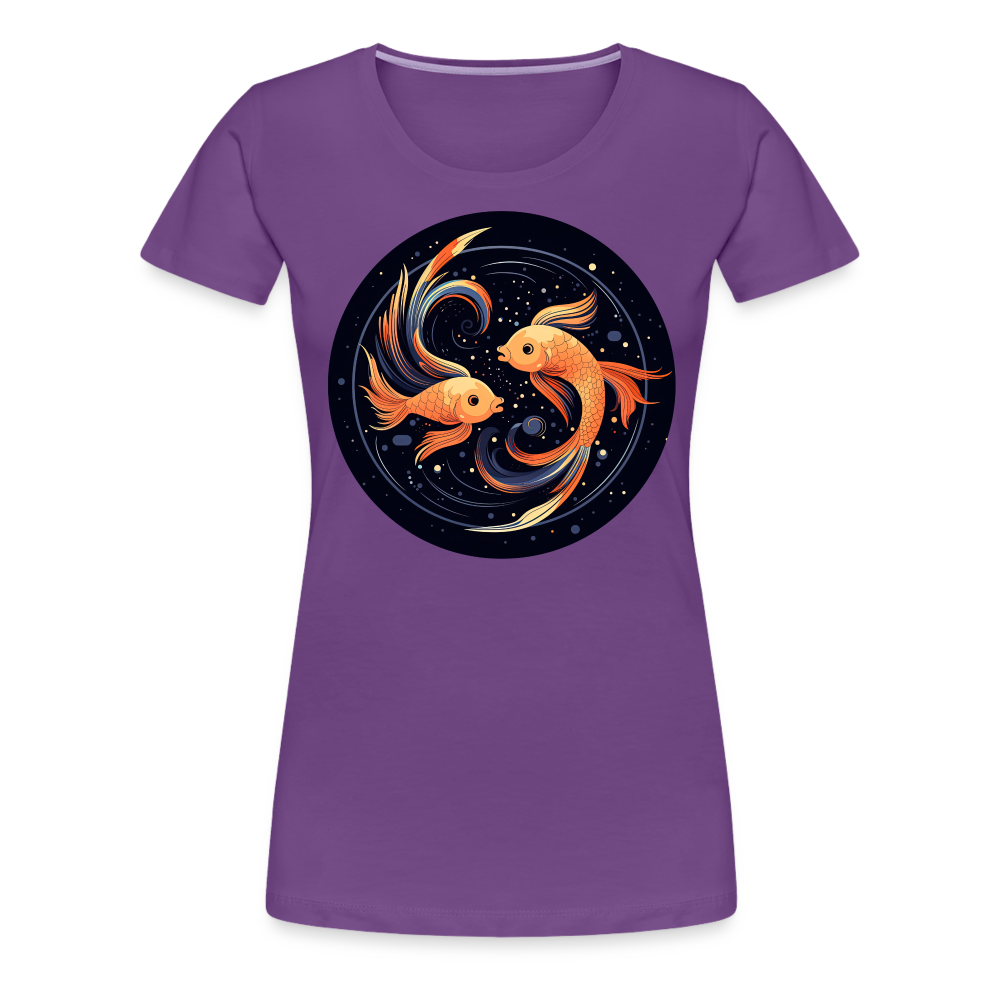 Women’s Mystic Pisces Premium T-Shirt - purple