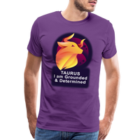 Thumbnail for Men's Glow Taurus Premium T-Shirt - purple