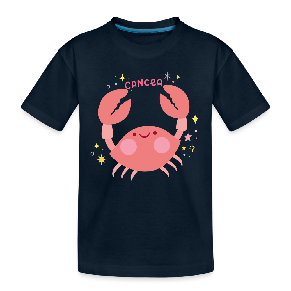 Kid’s Pinky Cancer Premium Organic T-Shirt - deep navy