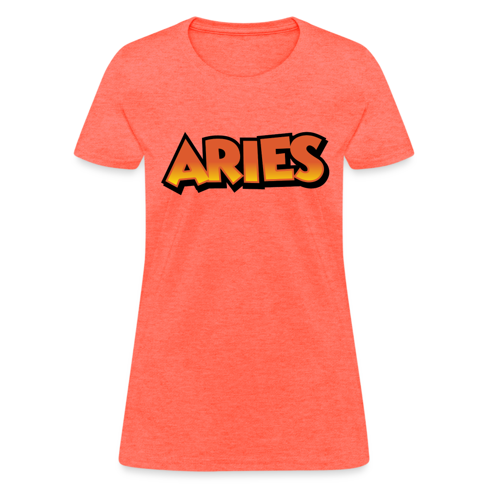 Women's Aries New Design T-Shirt - heather coral