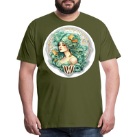 Thumbnail for Men's Symbol Virgo Premium T-Shirt - olive green