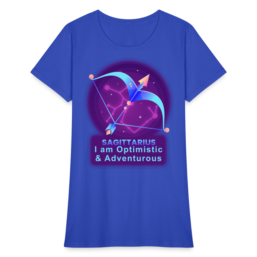 Women's Neon Sagittarius T-Shirt - royal blue