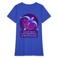 Thumbnail for Women's Neon Sagittarius T-Shirt - royal blue