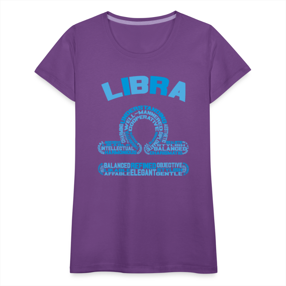 Women's Power Words Libra Premium T-Shirt - purple