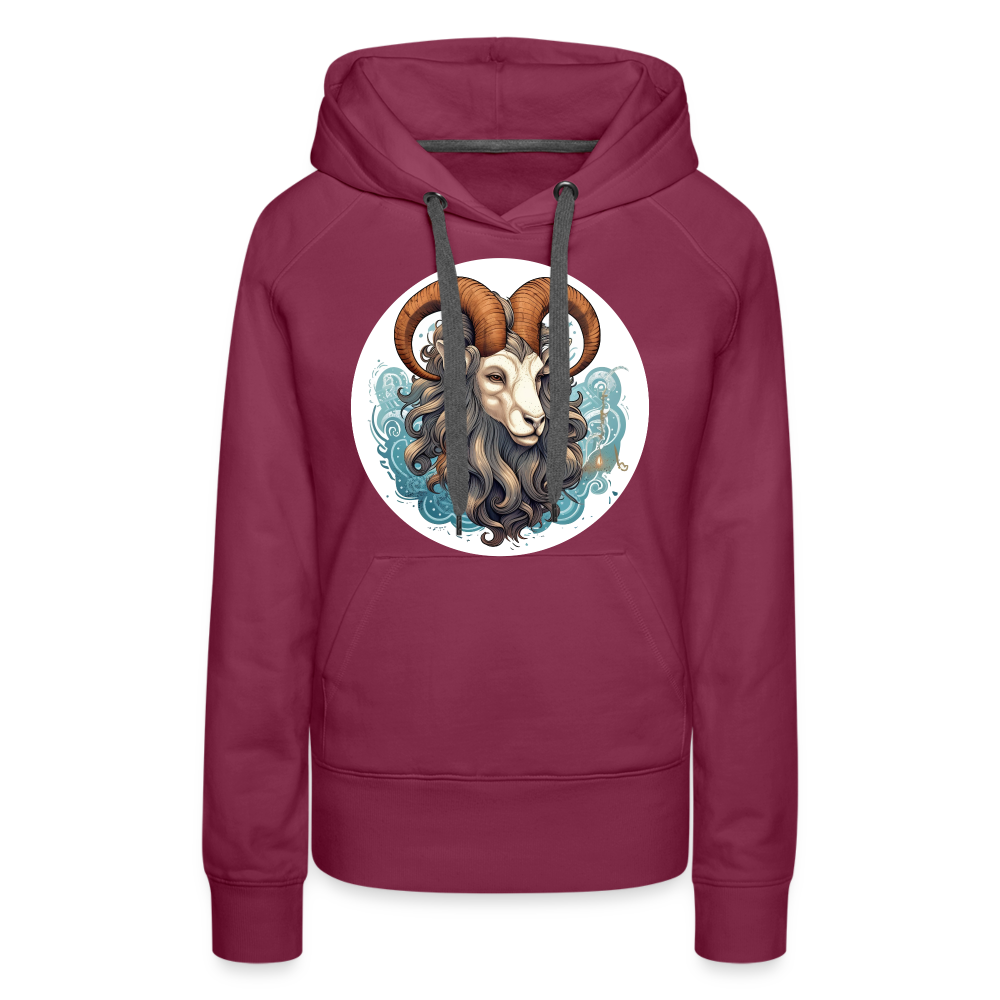 Women’s Symbol Capricorn Premium Hoodie - burgundy