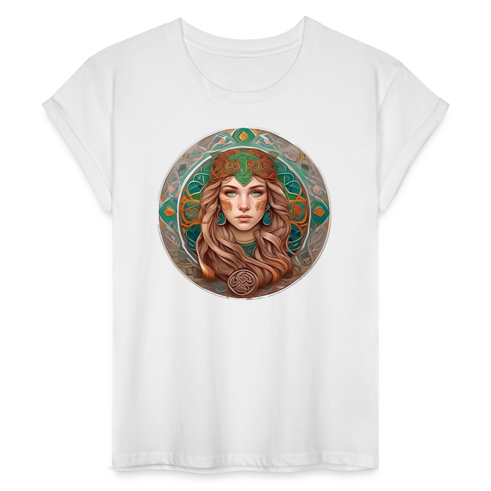 Women's Mythical Virgo Relaxed Fit T-Shirt - white