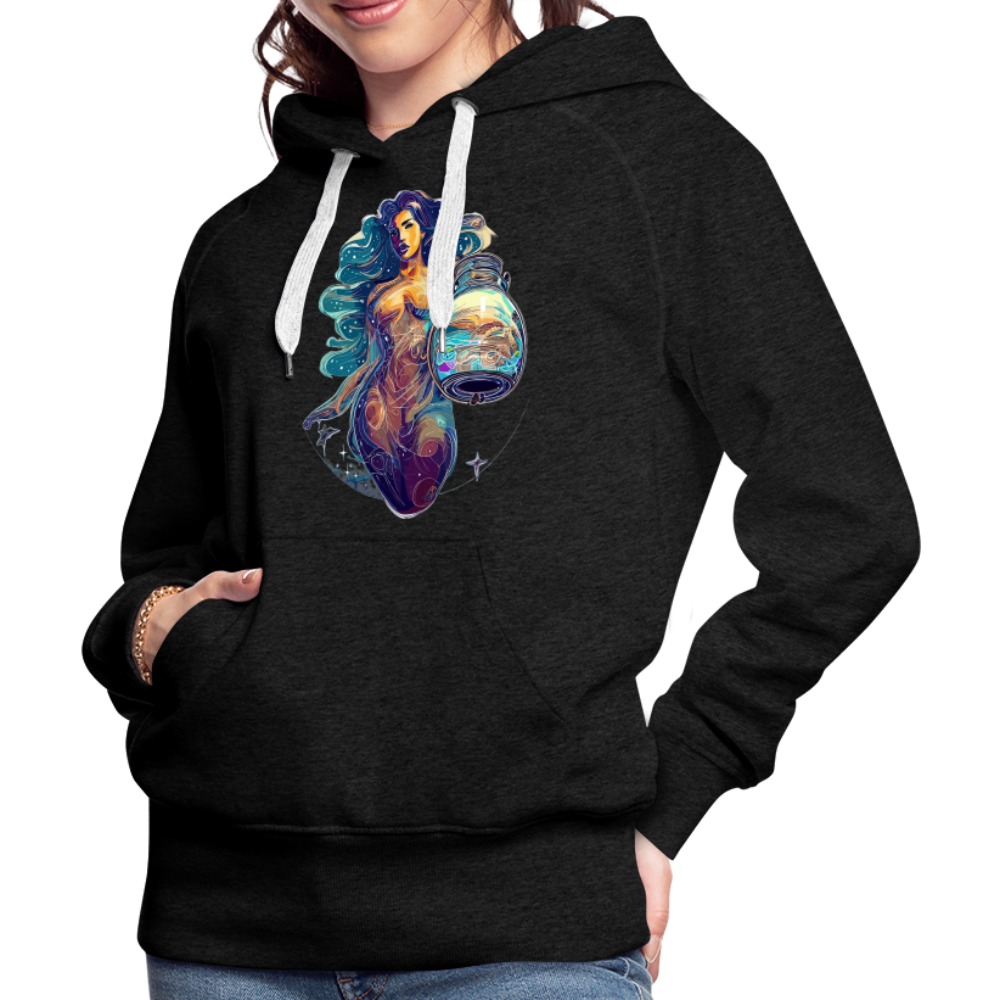 Women’s Mythical Aquarius Premium Hoodie - charcoal grey