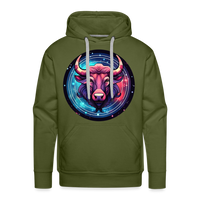 Thumbnail for Men’s Mystic Taurus Premium Hoodie - olive green