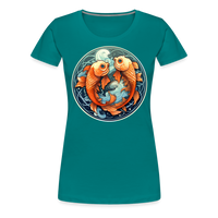 Thumbnail for Women’s Symbol Pisces Premium T-Shirt - teal