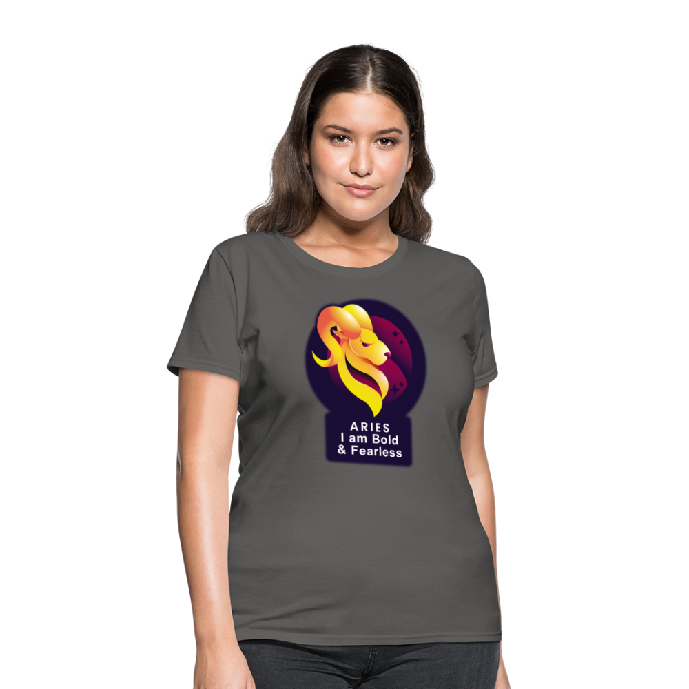 Women's Glow Aries T-Shirt - charcoal