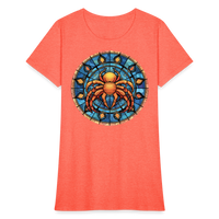 Thumbnail for Women's Mosaic Cancer T-Shirt - heather coral