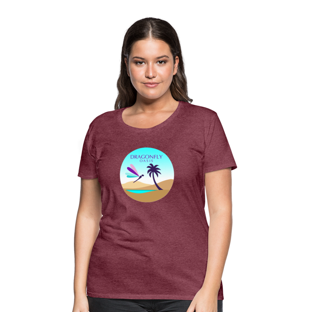 Women's Dragonfly Oasis V.2 Premium T-Shirt - heather burgundy