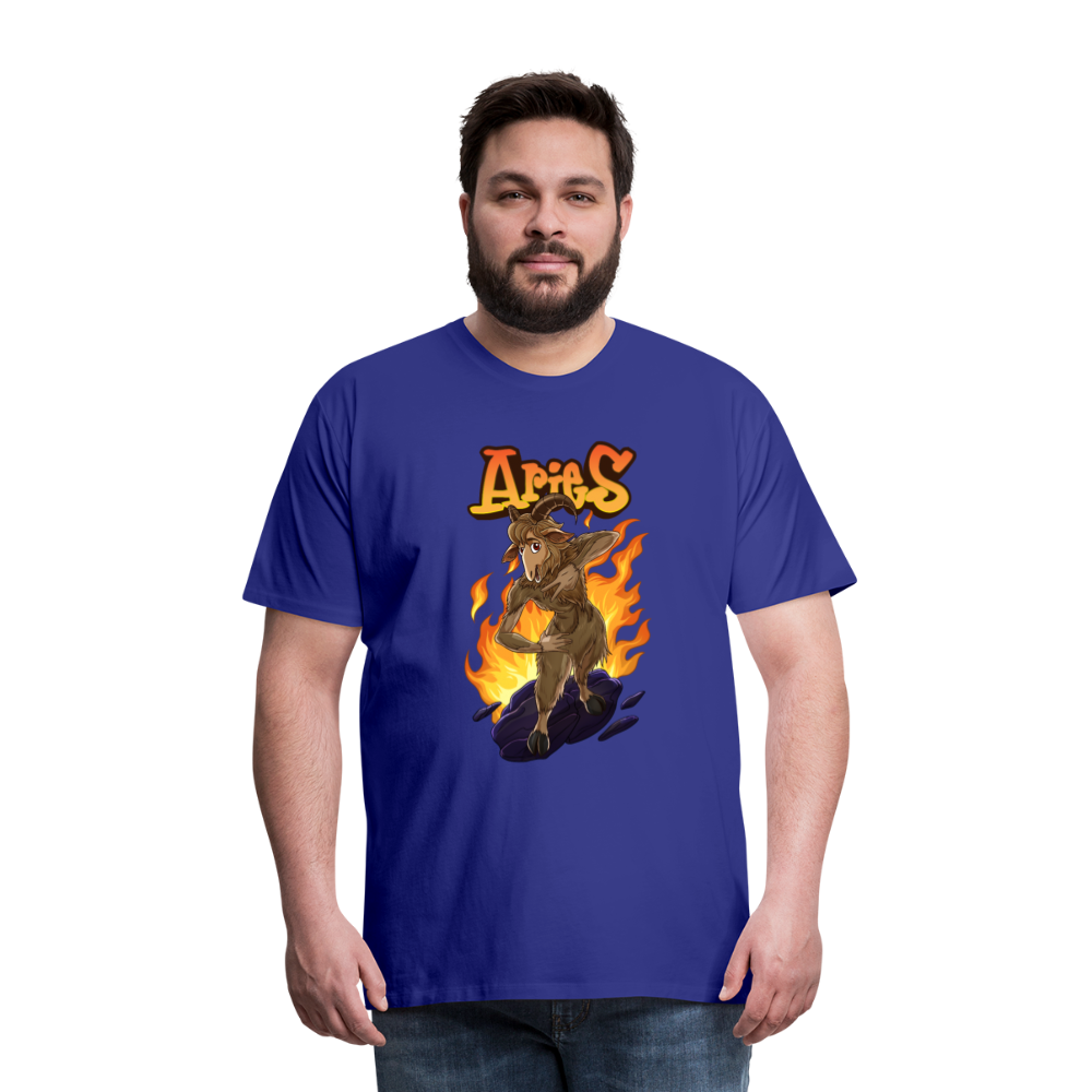 Men's Fiery Aries Premium T-Shirt - royal blue