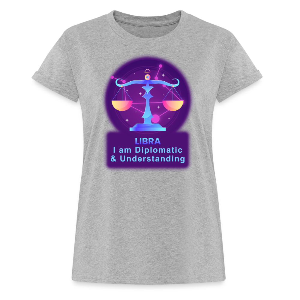 Women's Neon Libra Relaxed Fit T-Shirt - heather gray