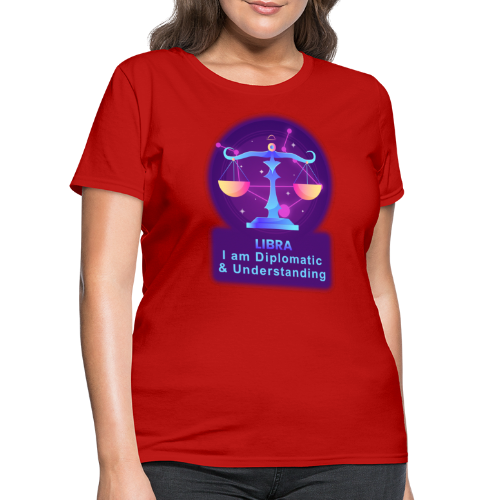 Women's Neon Libra T-Shirt - red