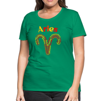 Thumbnail for Women's Power Words Aries Premium T-Shirt - kelly green