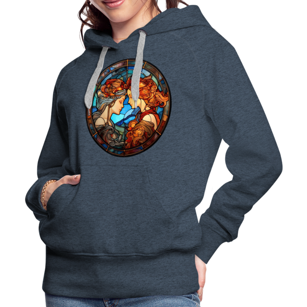 Women’s Mosaic Gemini Premium Hoodie - heather denim