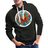 Thumbnail for Men’s Symbol Cancer Premium Hoodie - charcoal grey