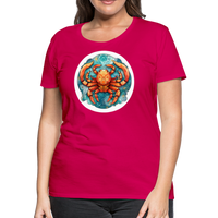 Thumbnail for Women’s Symbol Cancer Premium T-Shirt - dark pink