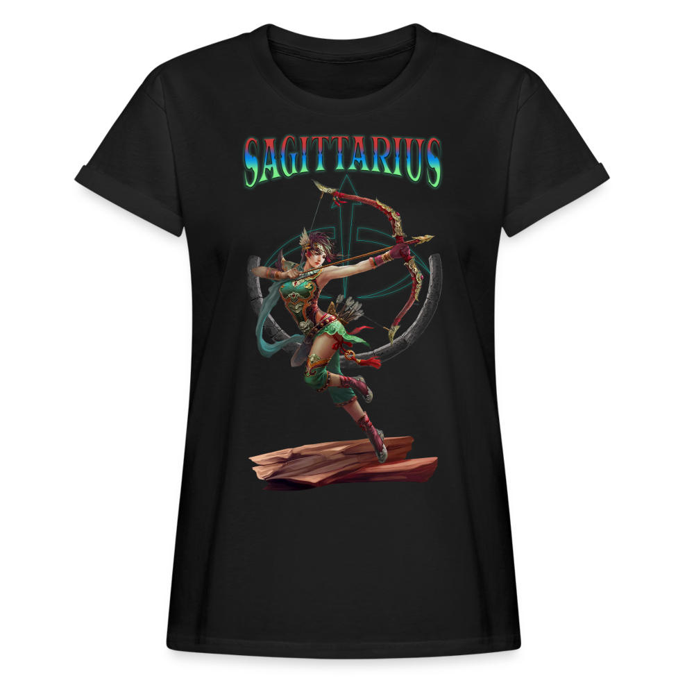 Women's Astral Sagittarius Relaxed Fit T-Shirt - black