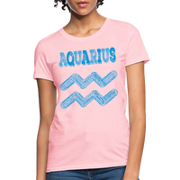 Thumbnail for Women's Power Words Aquarius T-Shirt - pink