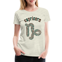 Thumbnail for Women's Power Words Capricorn Premium T-Shirt - heather oatmeal