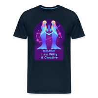 Thumbnail for Men's Neon Gemini Premium T-Shirt - deep navy