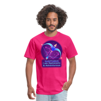 Thumbnail for Men's Neon Sagittarius Classic T-Shirt - fuchsia