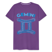 Thumbnail for Men's Power Words Gemini Premium T-Shirt - purple