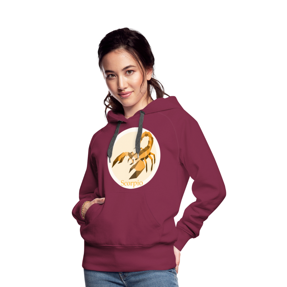 Women’s Mosaic Scorpio Premium Hoodie - burgundy