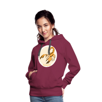 Thumbnail for Women’s Mosaic Scorpio Premium Hoodie - burgundy