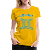 Thumbnail for Women's Power Words Gemini Premium T-Shirt - sun yellow