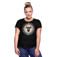 Thumbnail for Women's Mythical Taurus Relaxed Fit T-Shirt - black