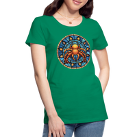 Thumbnail for Women’s Mosaic Cancer Premium T-Shirt - kelly green