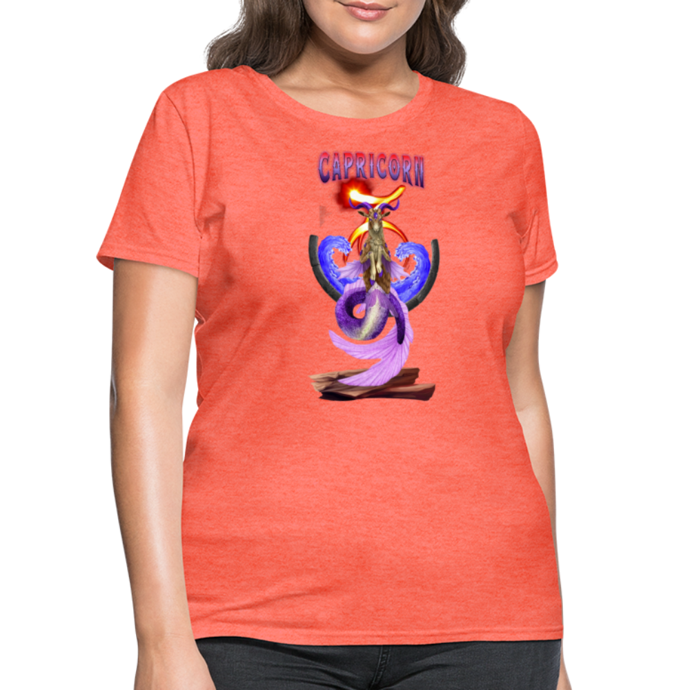 Astral Capricorn Women's T-Shirt - heather coral