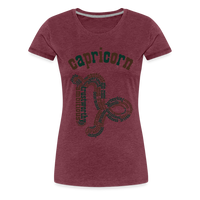 Thumbnail for Women's Power Words Capricorn Premium T-Shirt - heather burgundy