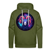 Thumbnail for Men’s Magic Aries Premium Hoodie - olive green