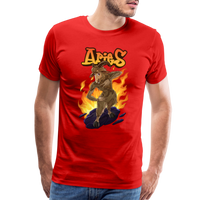 Thumbnail for Men's Fiery Aries Premium T-Shirt - red