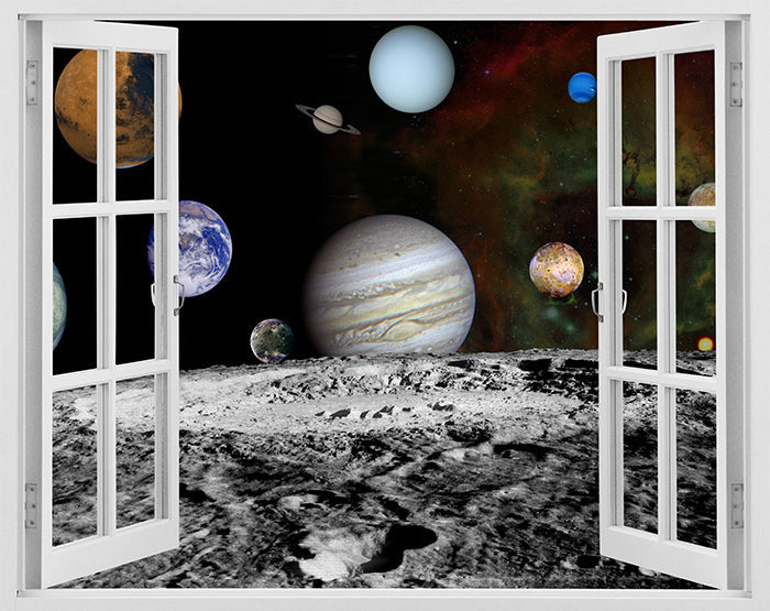 3D Window Wall Decals - Removable Vinyl Stickers