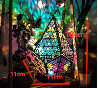 Thumbnail for Floor Lamp Bohemian Starry Sky Lights Wooden Table Lamps